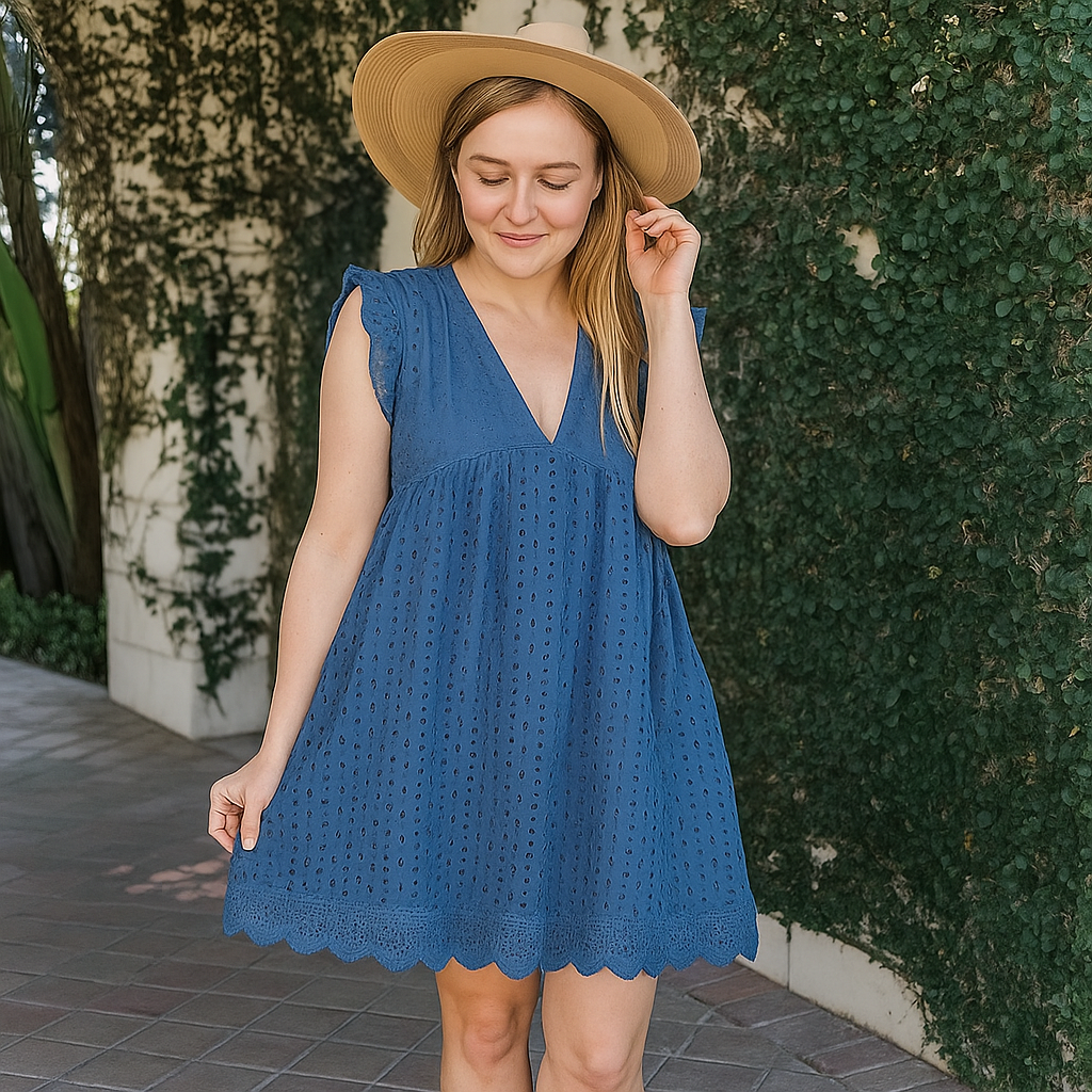Jayda | Lightweight Cotton Holiday Dress