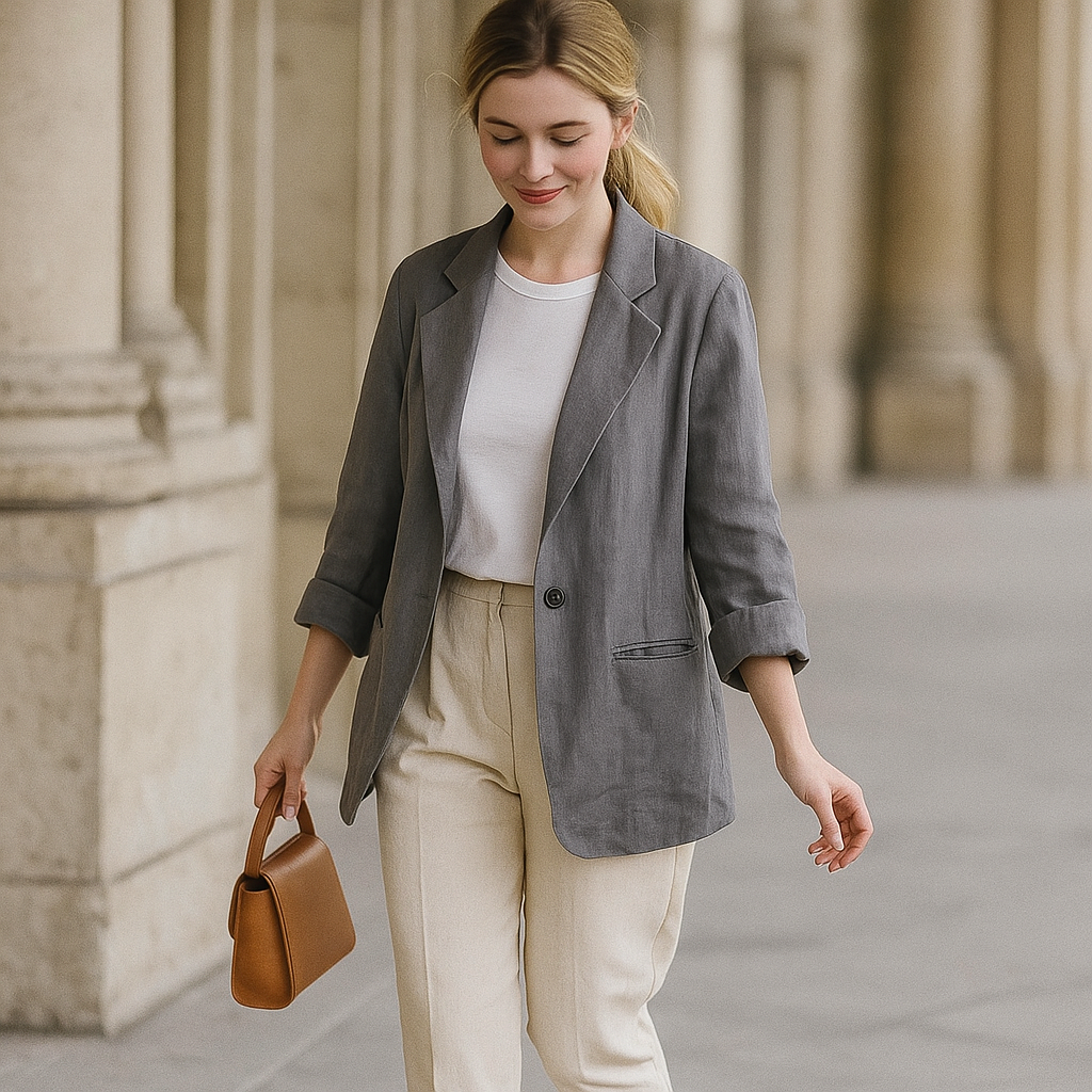 ALENA LINEN BLAZER