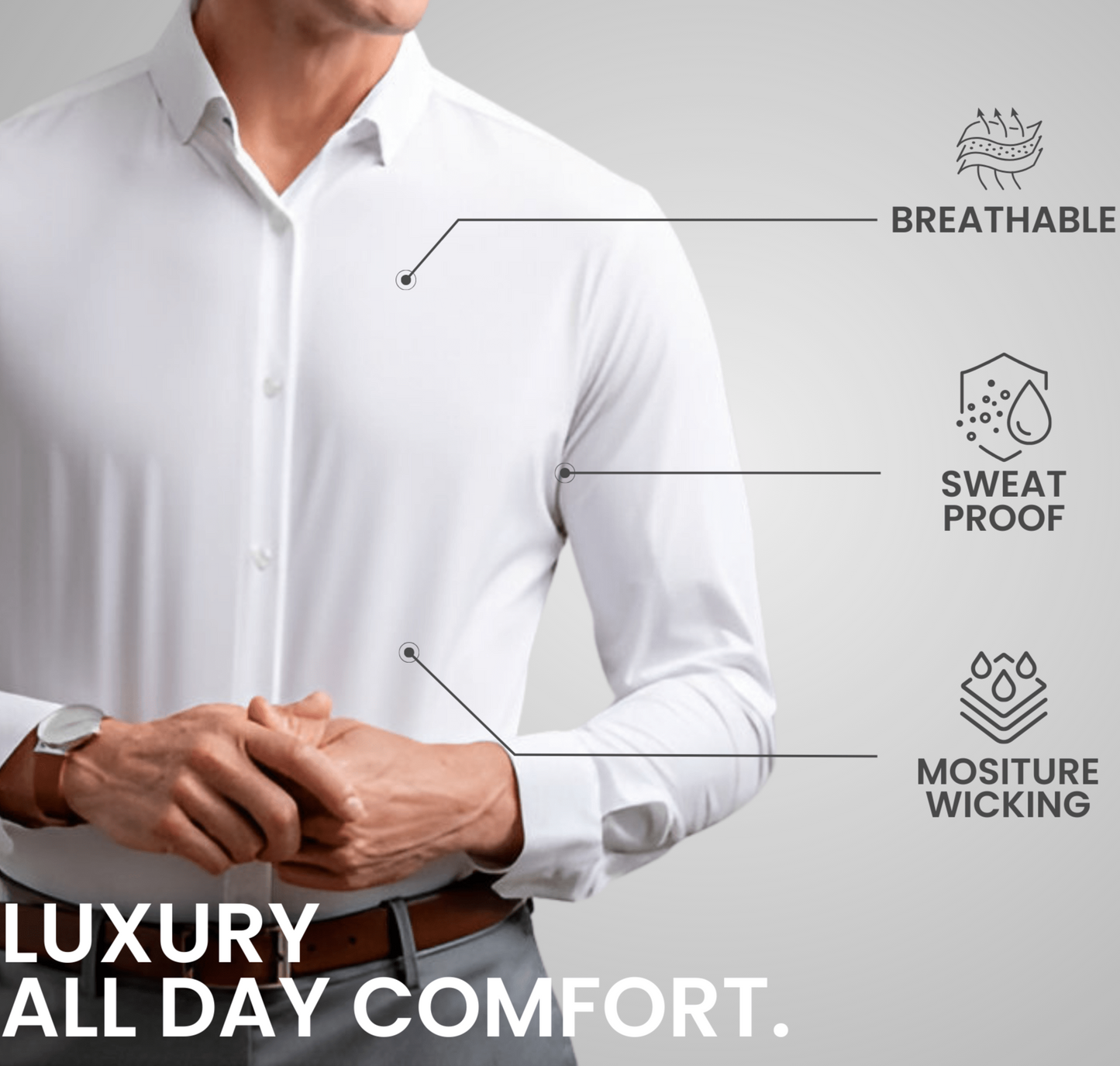 STRETCH NON-IRON ANTI-WRINKLE SHIRT