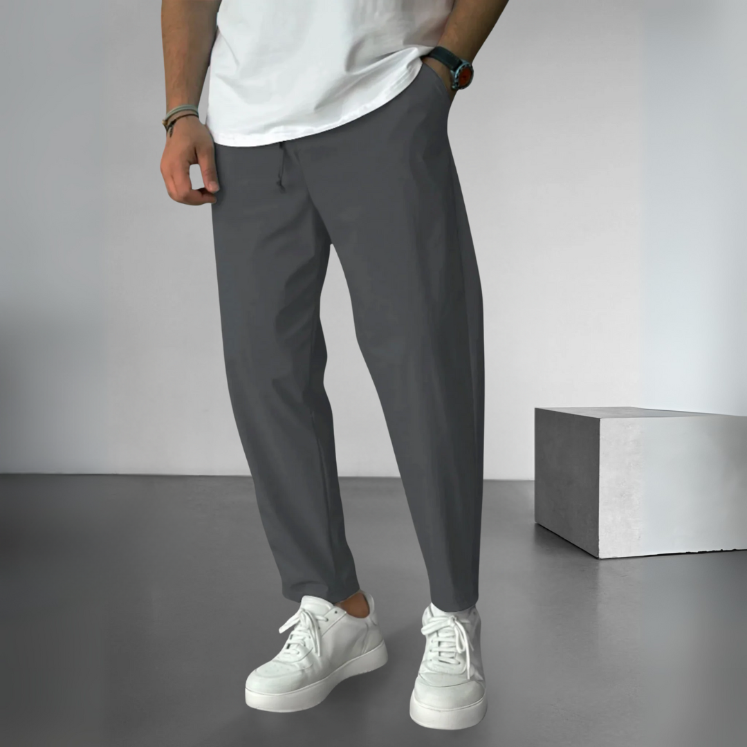 Essential Tapered Drawstring Trousers
