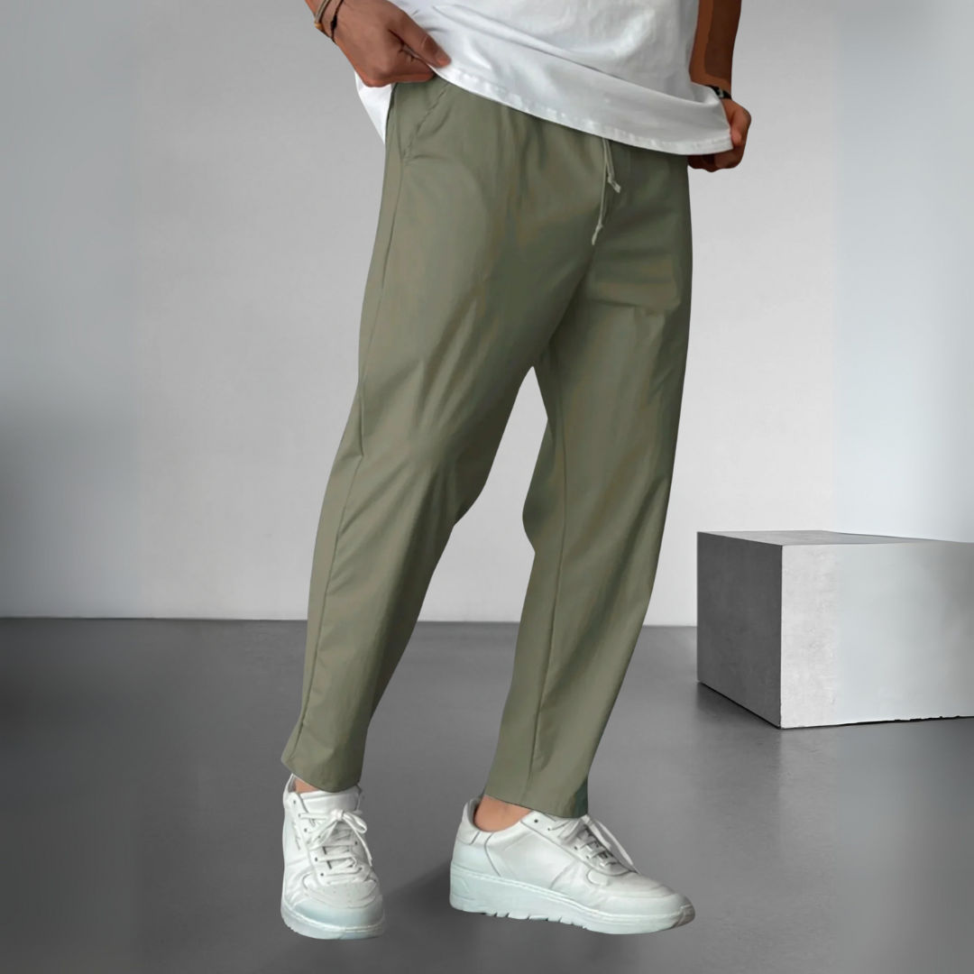 Essential Tapered Drawstring Trousers