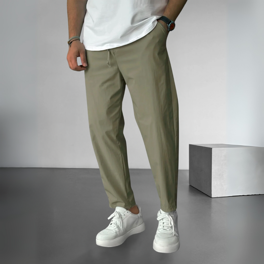 Essential Tapered Drawstring Trousers