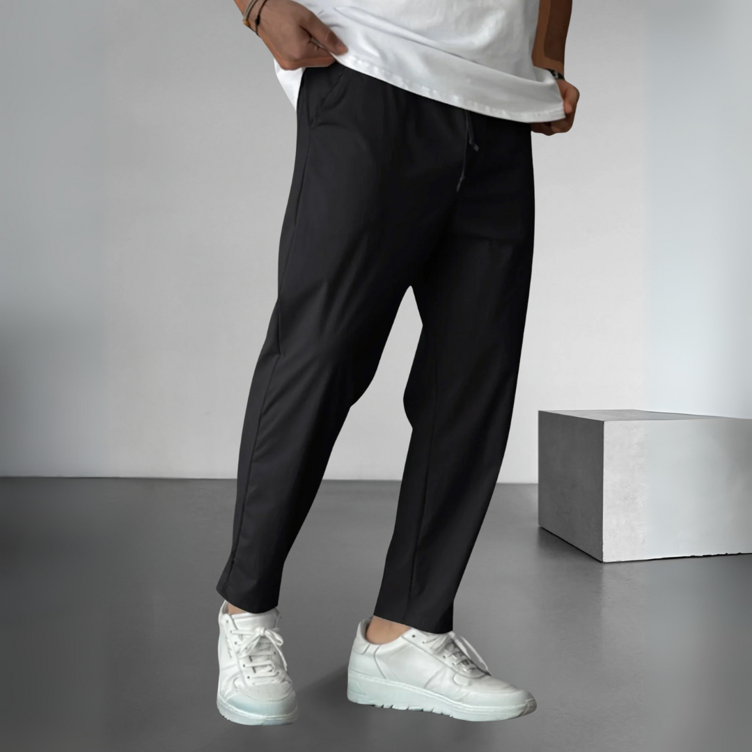 Essential Tapered Drawstring Trousers