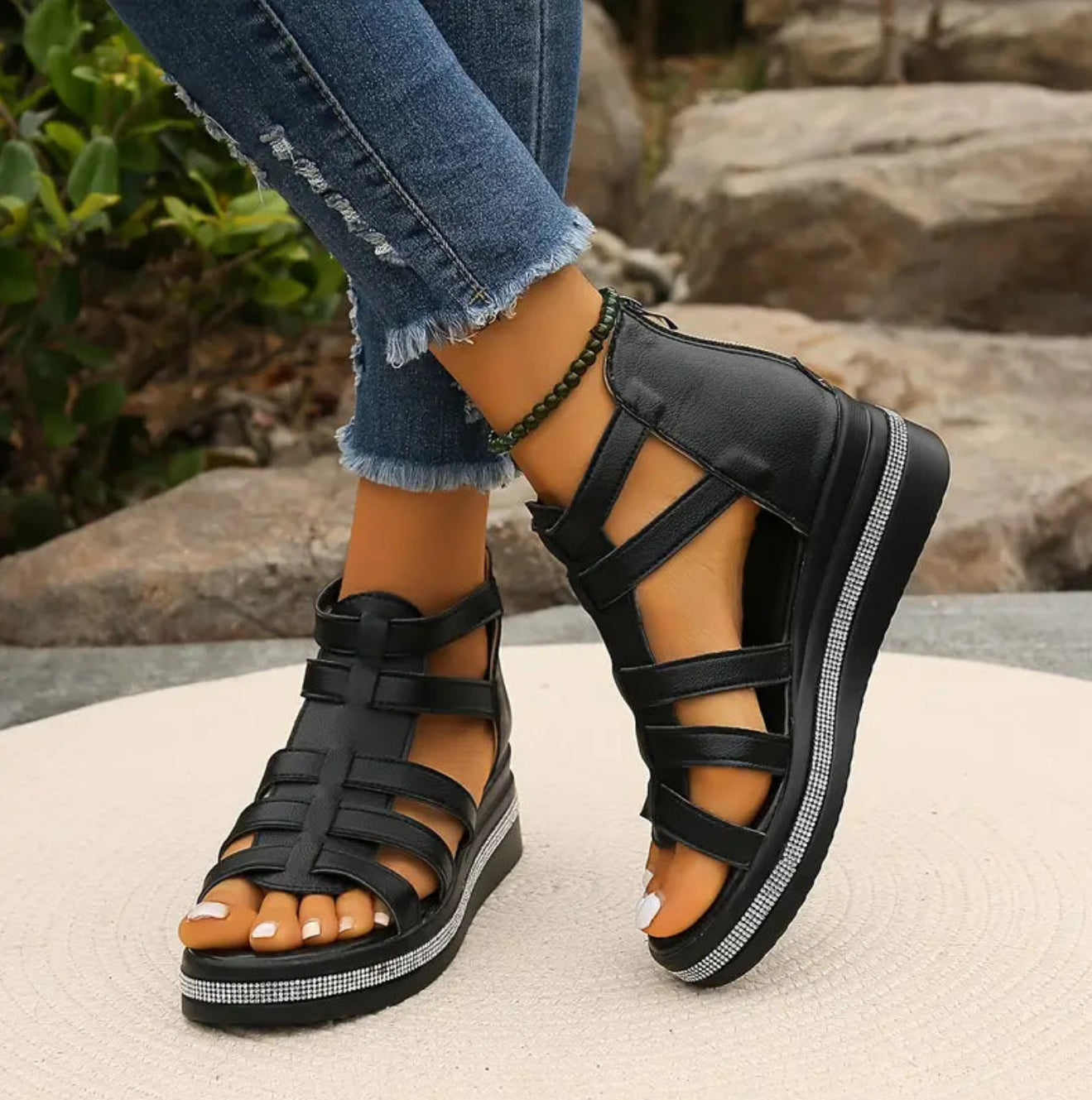 Chloe- Elegant Wedge Sandals