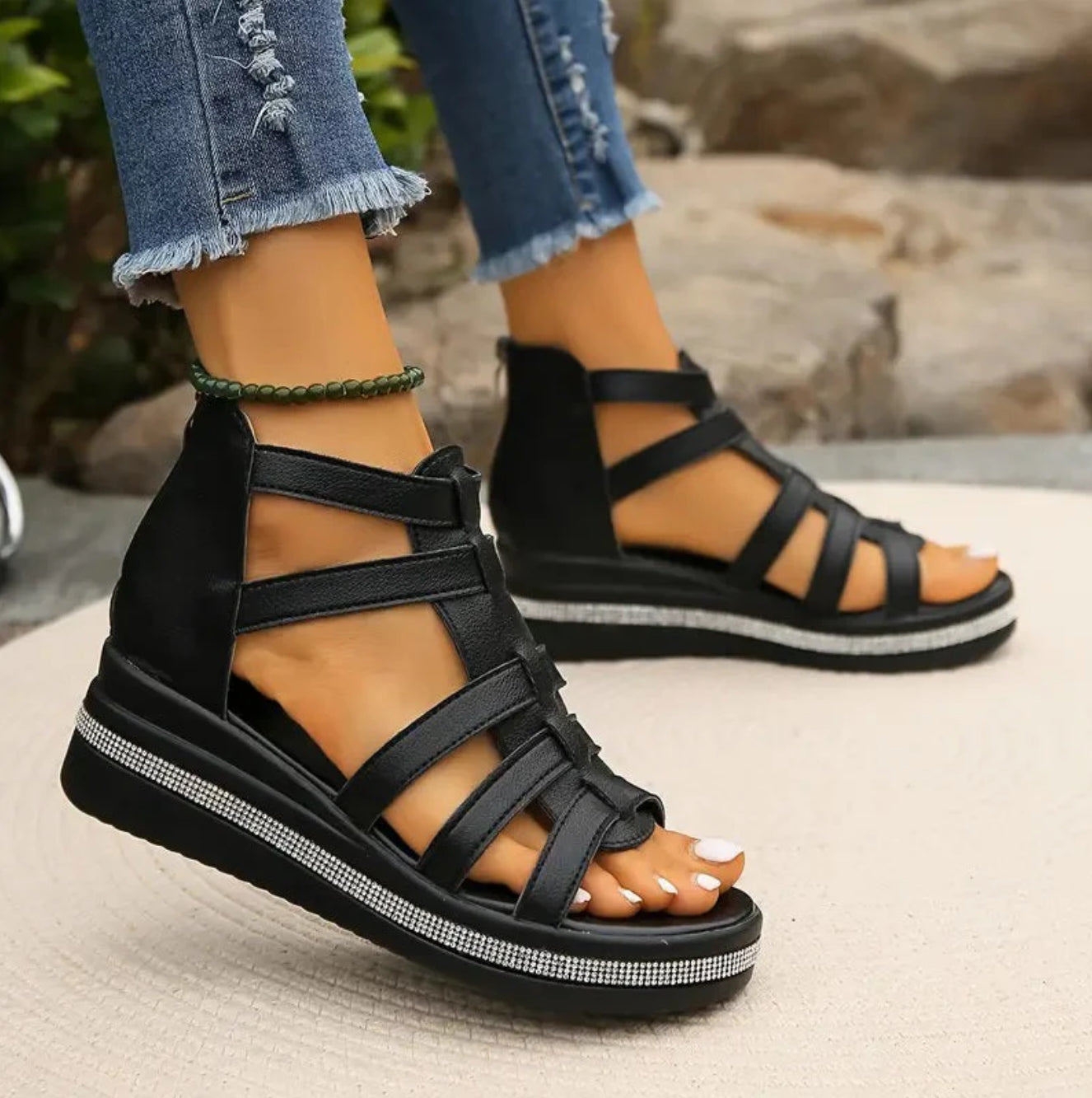 Chloe- Elegant Wedge Sandals