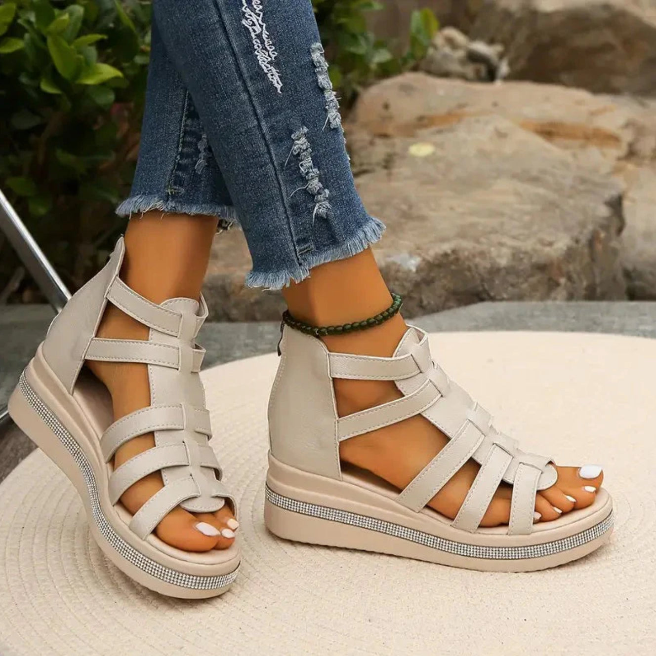 Chloe- Elegant Wedge Sandals