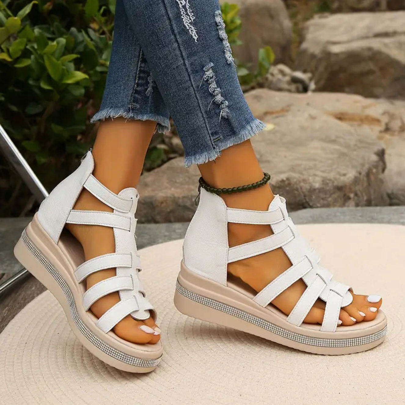 Chloe- Elegant Wedge Sandals