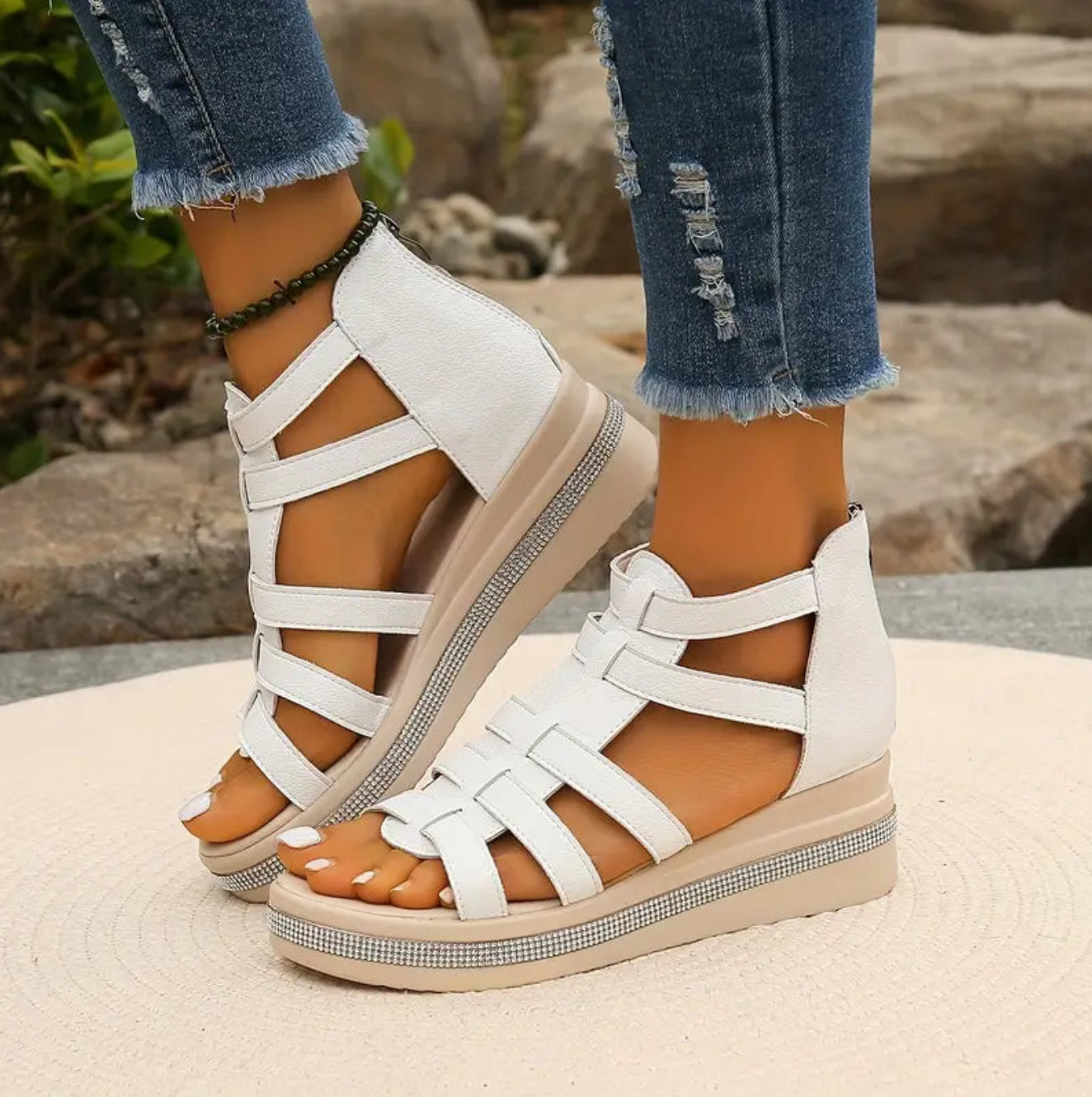 Chloe- Elegant Wedge Sandals