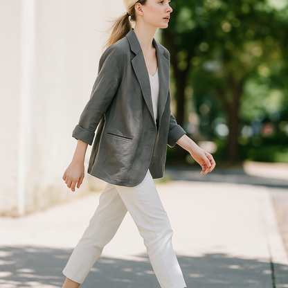 ALENA LINEN BLAZER