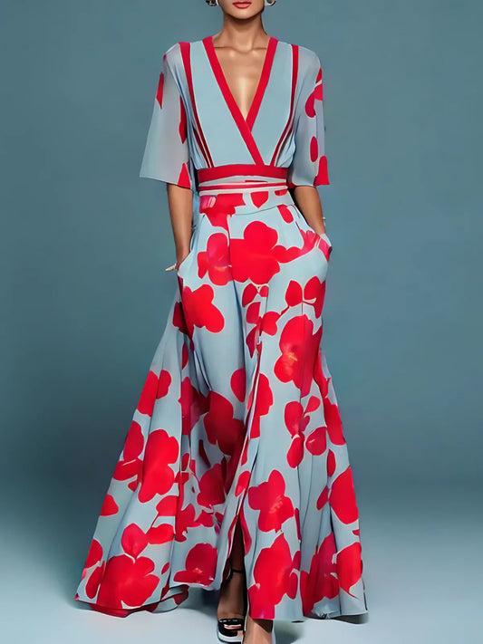 Everly Floral Wrap Dress