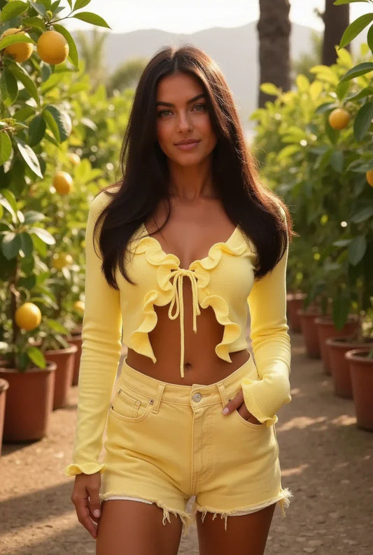 Amalfi Yellow Cardigan